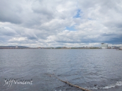 View across Cardiff Bay towards The Garth
