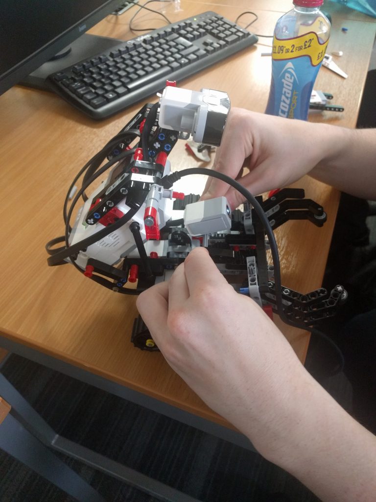 Assembling the Lego robot