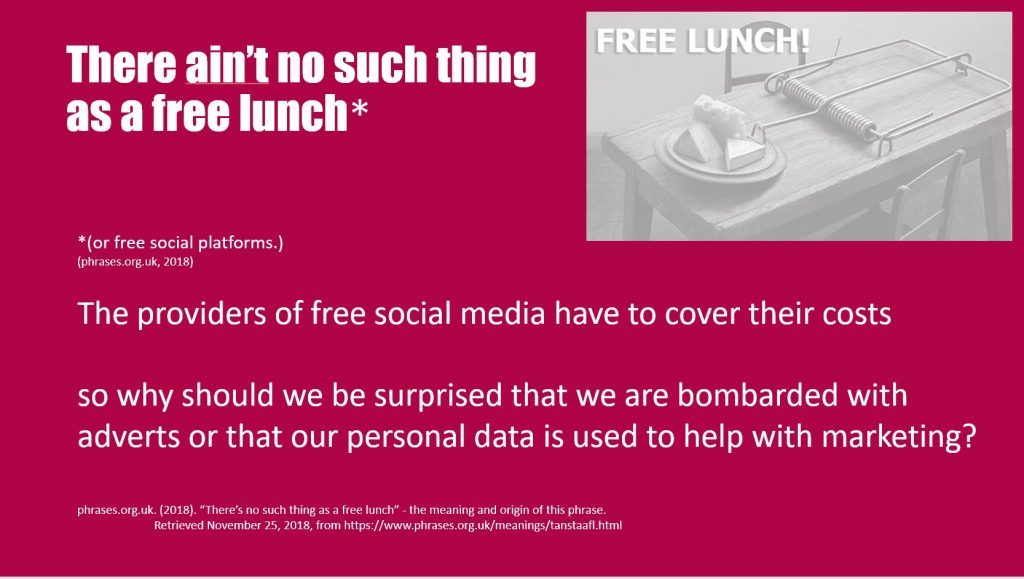 Is Social Media Good for us - there's no such thing as a free lunch