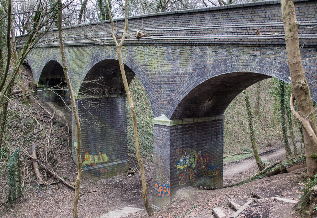 Road bridge over old Cardiff Railway near Forest Farm